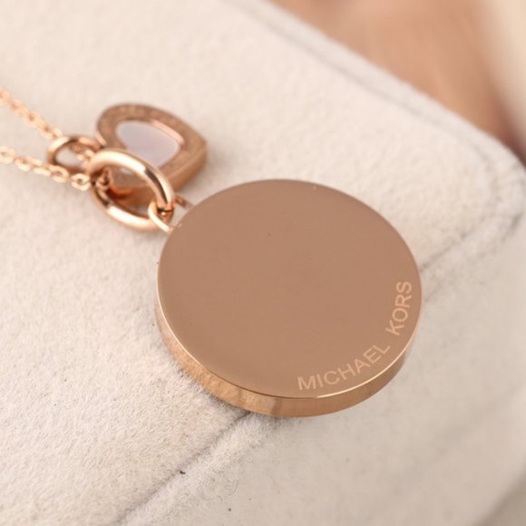 Michael Kors Round Shell Pendant Necklace - Picture 4 of 8